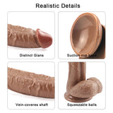 Laden Sie das Bild in den Galerie-Viewer, 10 inch crooked mouth brown dildo