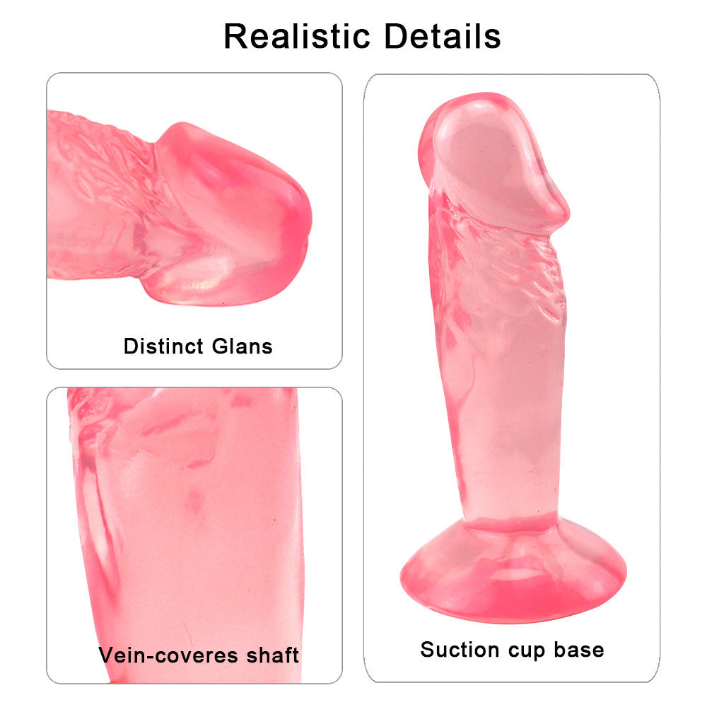 4 Inch Pink Jelly Small Dildos