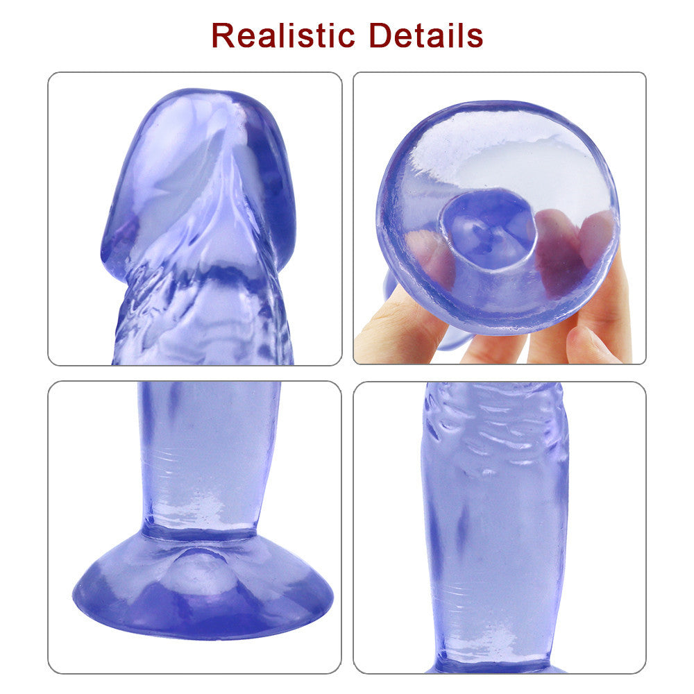 4 Inch Jelly Blue Skinny Dildos