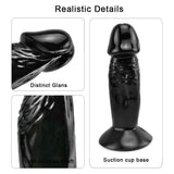 Laden Sie das Bild in den Galerie-Viewer, Short rough black dildo