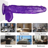 Load image into Gallery viewer, Big thick purple dildo