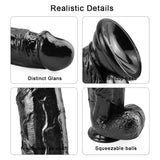 Laden Sie das Bild in den Galerie-Viewer, 12 inch big head black dildo