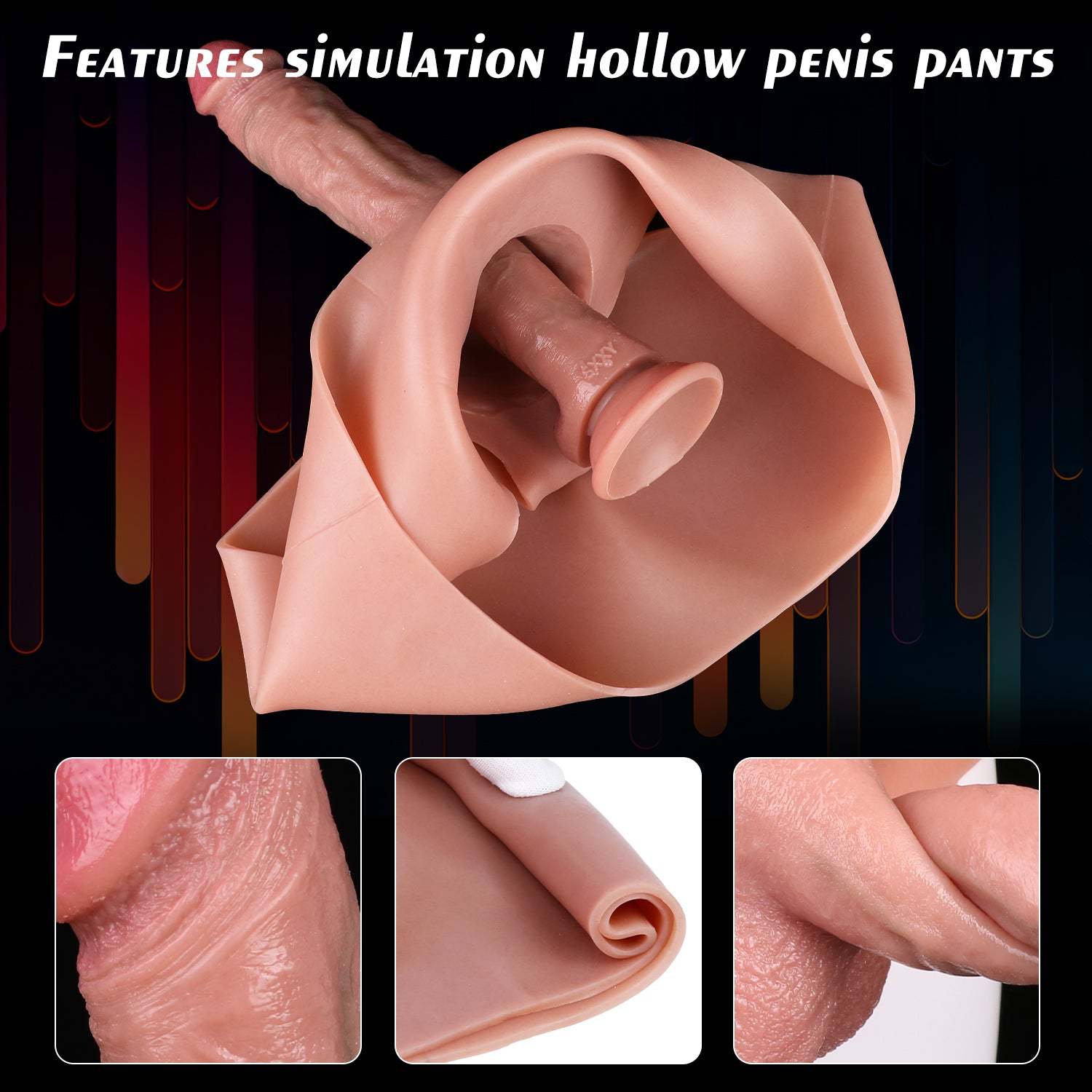 8 Inch Realistic Penis Sleeve Male Dildo Panties