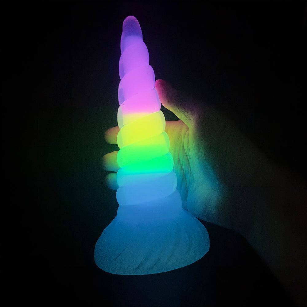 Rainbow Glowing Unicorn Dildo