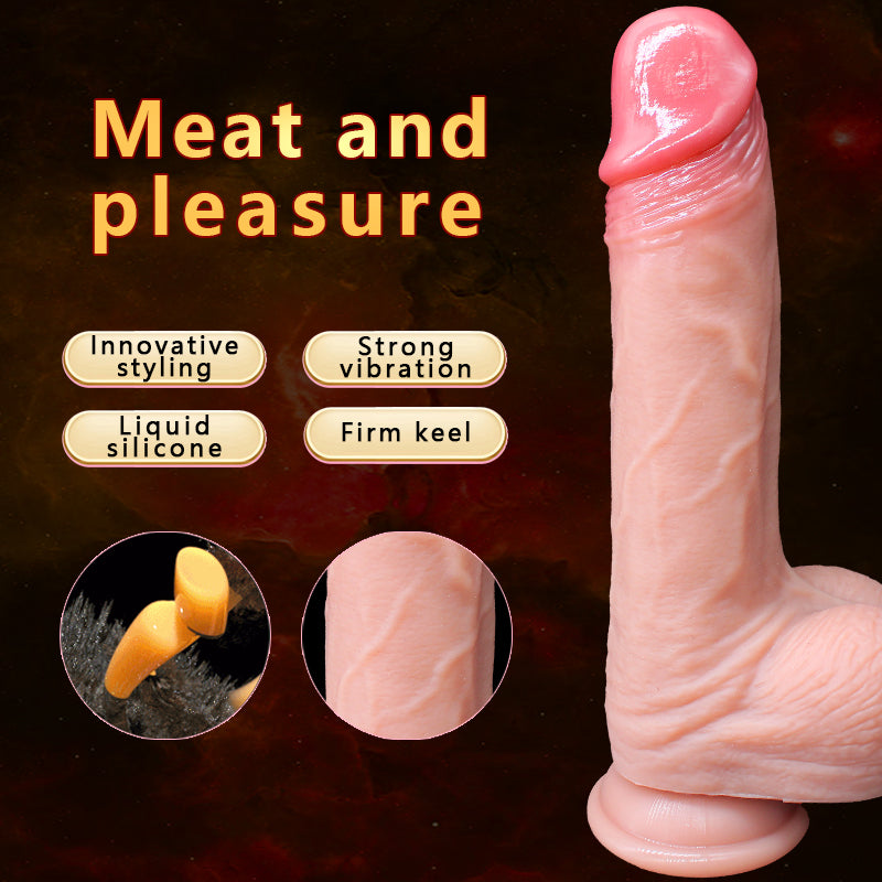 8 Inch Realistic Wireless Remote Control Pulsing Dildo