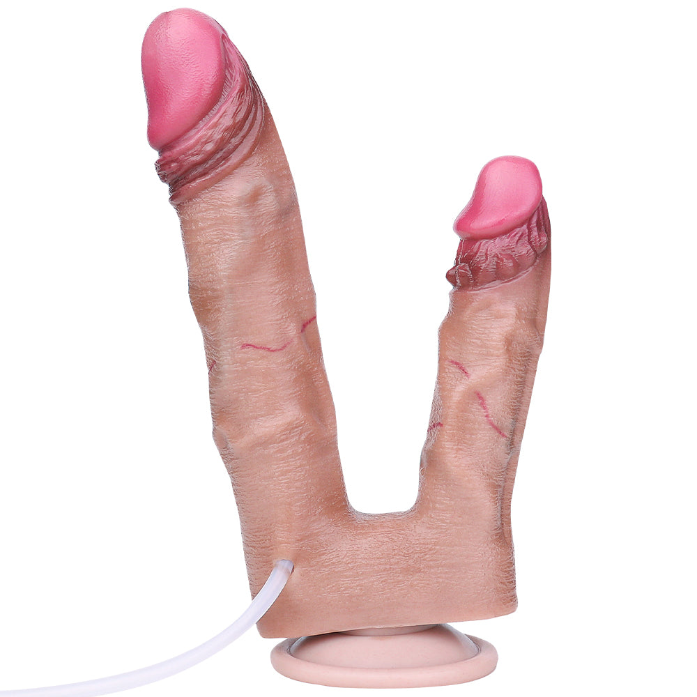 Realistic Ejaculating Double Penetration Dildo