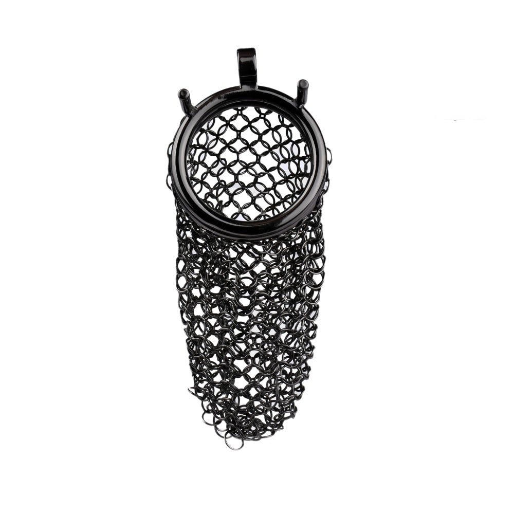 Black Mesh Male Metal Chastity Cage