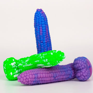 8 inch Liquid Silicone Colorful Corn Dildo
