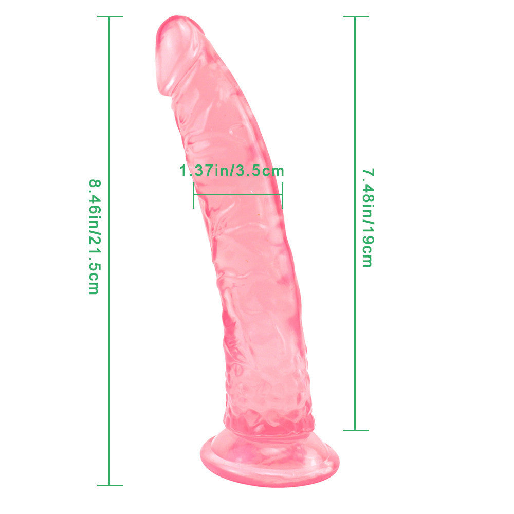 8 Inch small straight pink dildo