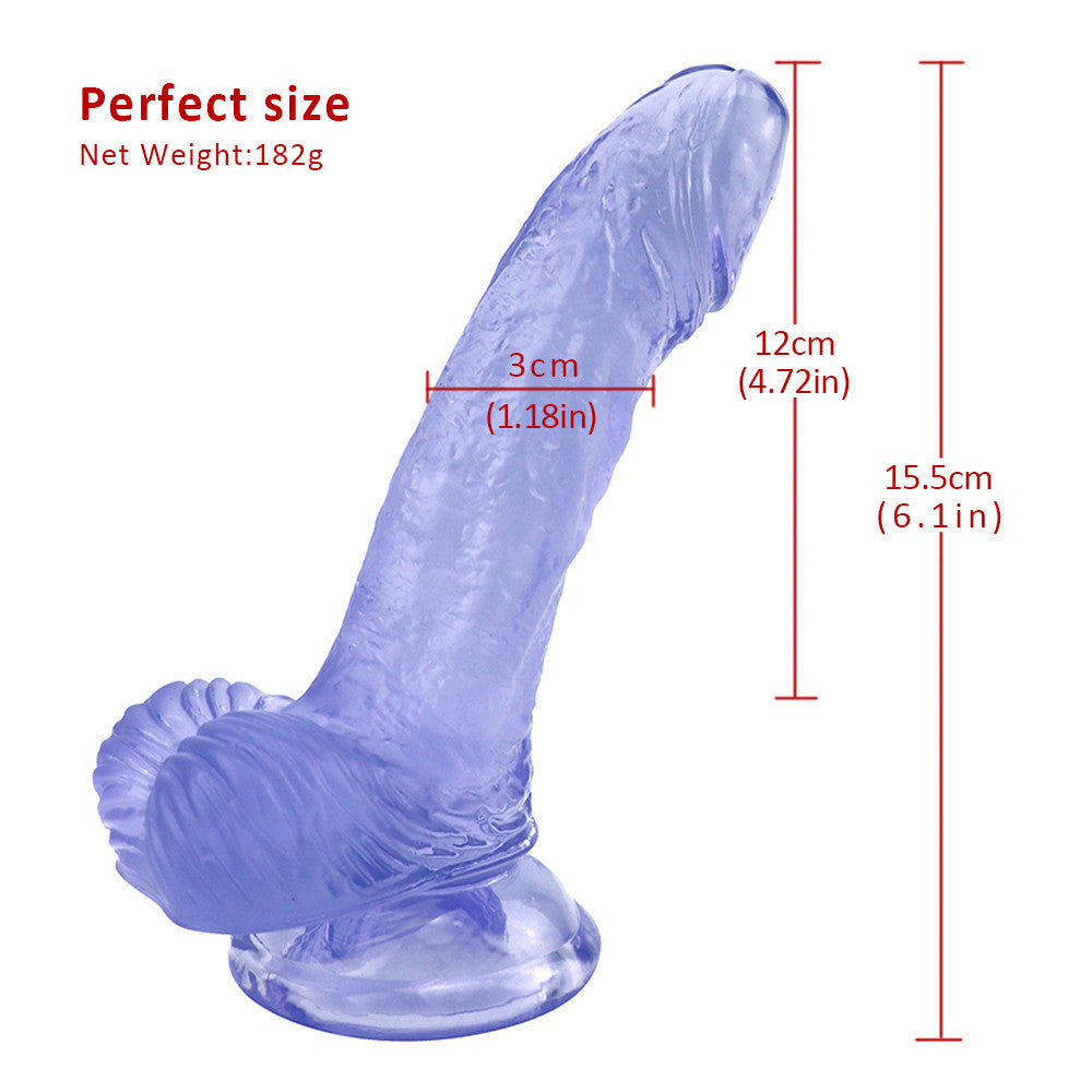 Free Blue Curved Jelly Small Dildo