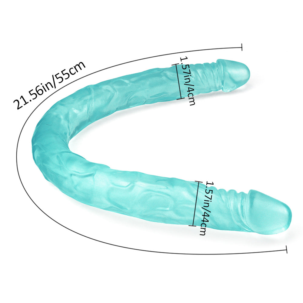 Double head 22 inch green dildo