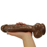 画像をギャラリー ビューアにロード 10 Inch Brown Realistic Penis Suction Cup