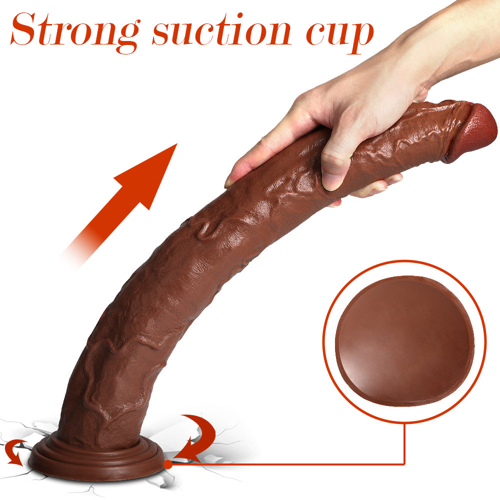 18 Inch Brown Anal Long Dildo