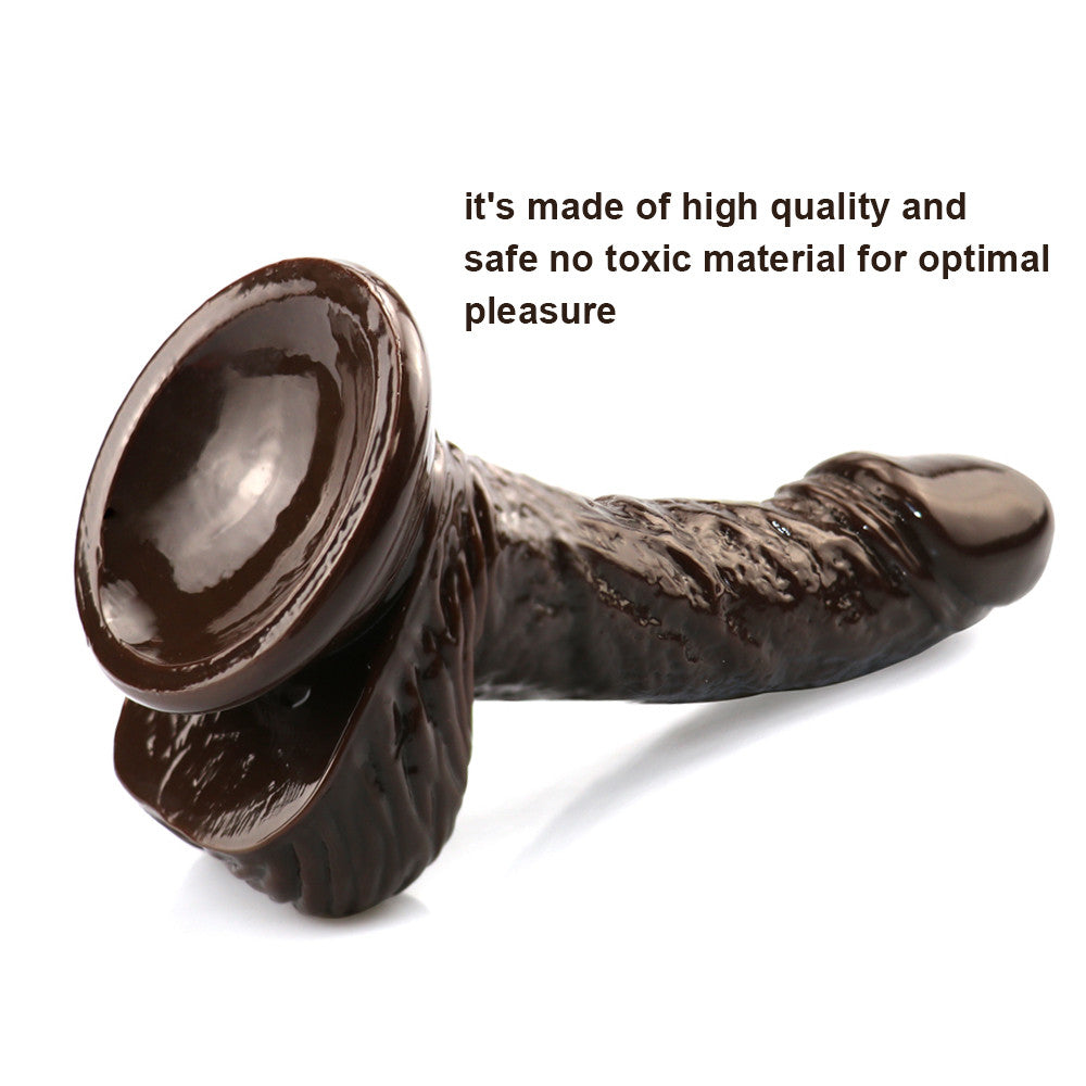 Brown Curved 6 Inch Small Dildo