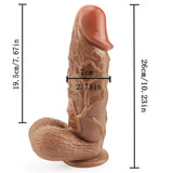 Load image into Gallery viewer, 10 Inch Thick Dildo Brown With Suction Cup