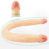 Charger l&#39;image dans la galerie, Double head 22 inch flesh color dildo