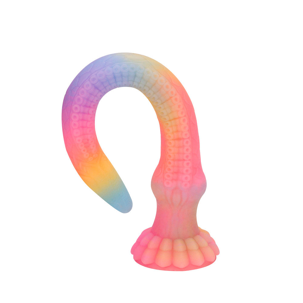 Rainbow Fluorescent Long Fantasy Tentacle Dildo