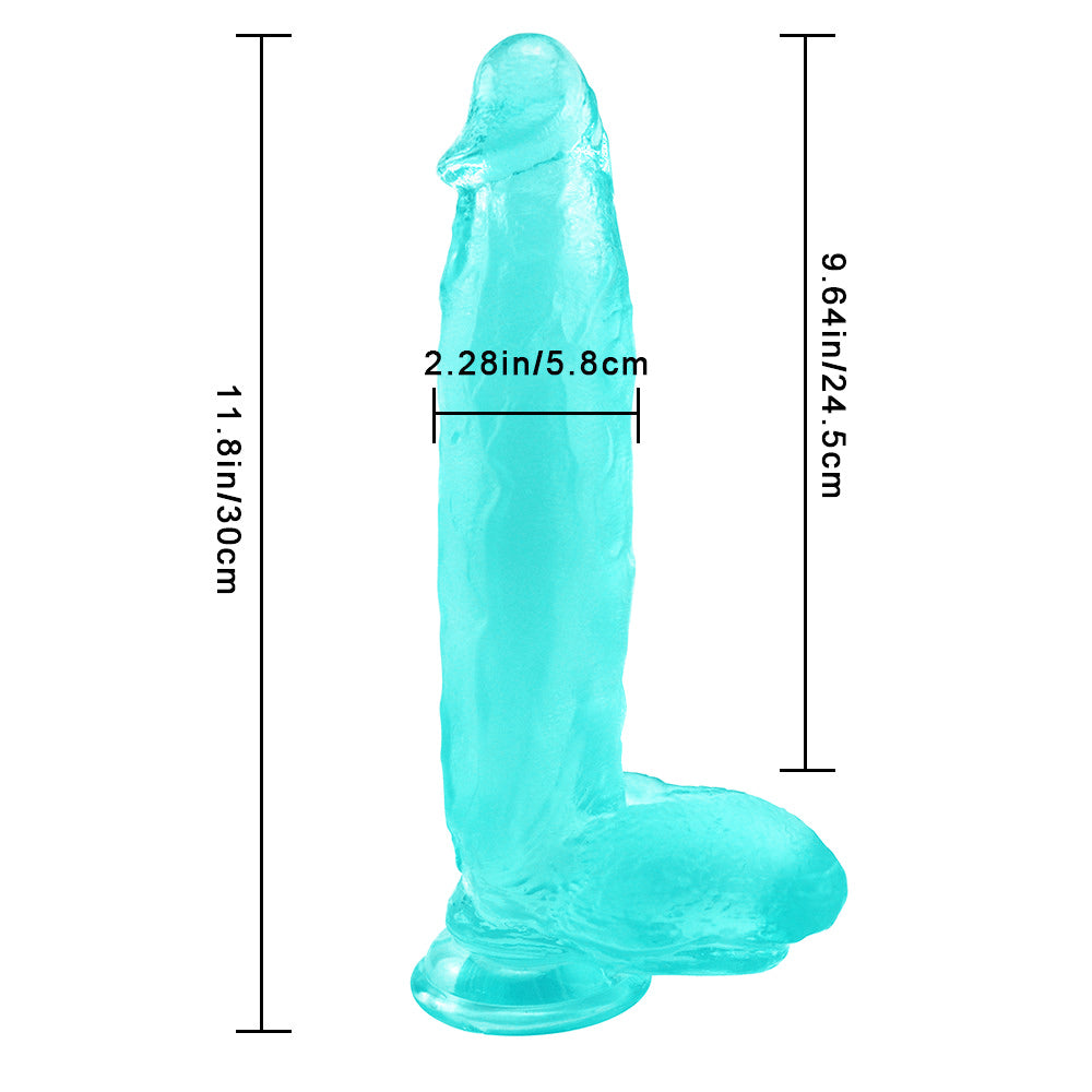 Big thick green dildo