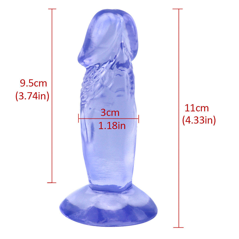 Short rough blue dildo