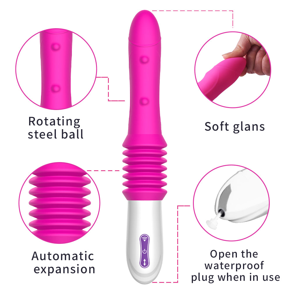 Multiple Waterproof Vibrator Thrusting Sex Machine