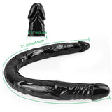 Laden Sie das Bild in den Galerie-Viewer, Double head 22 inch black dildo