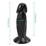 Load image into Gallery viewer, Short rough black dildo