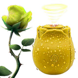 画像をギャラリー ビューアにロード Yellow Rose Suction Vibrator Orgasm Flower Stimulator