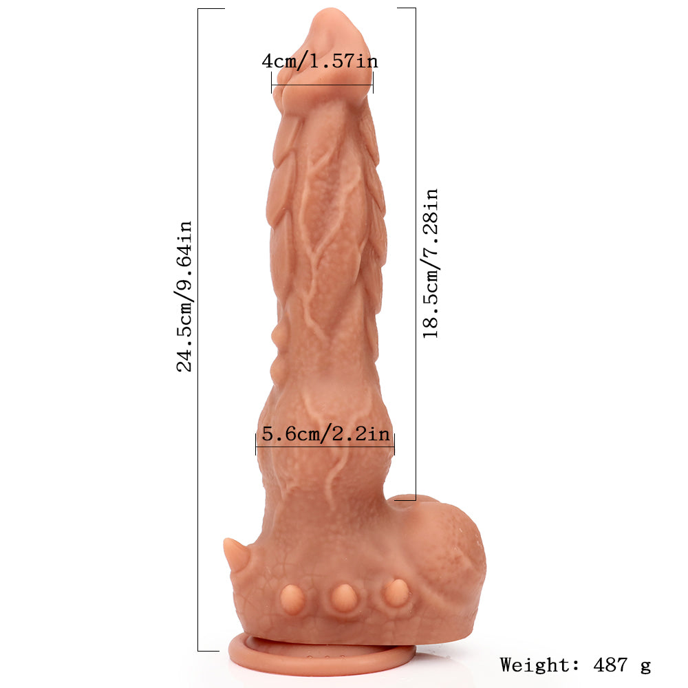 10 inch knot dragon dildo