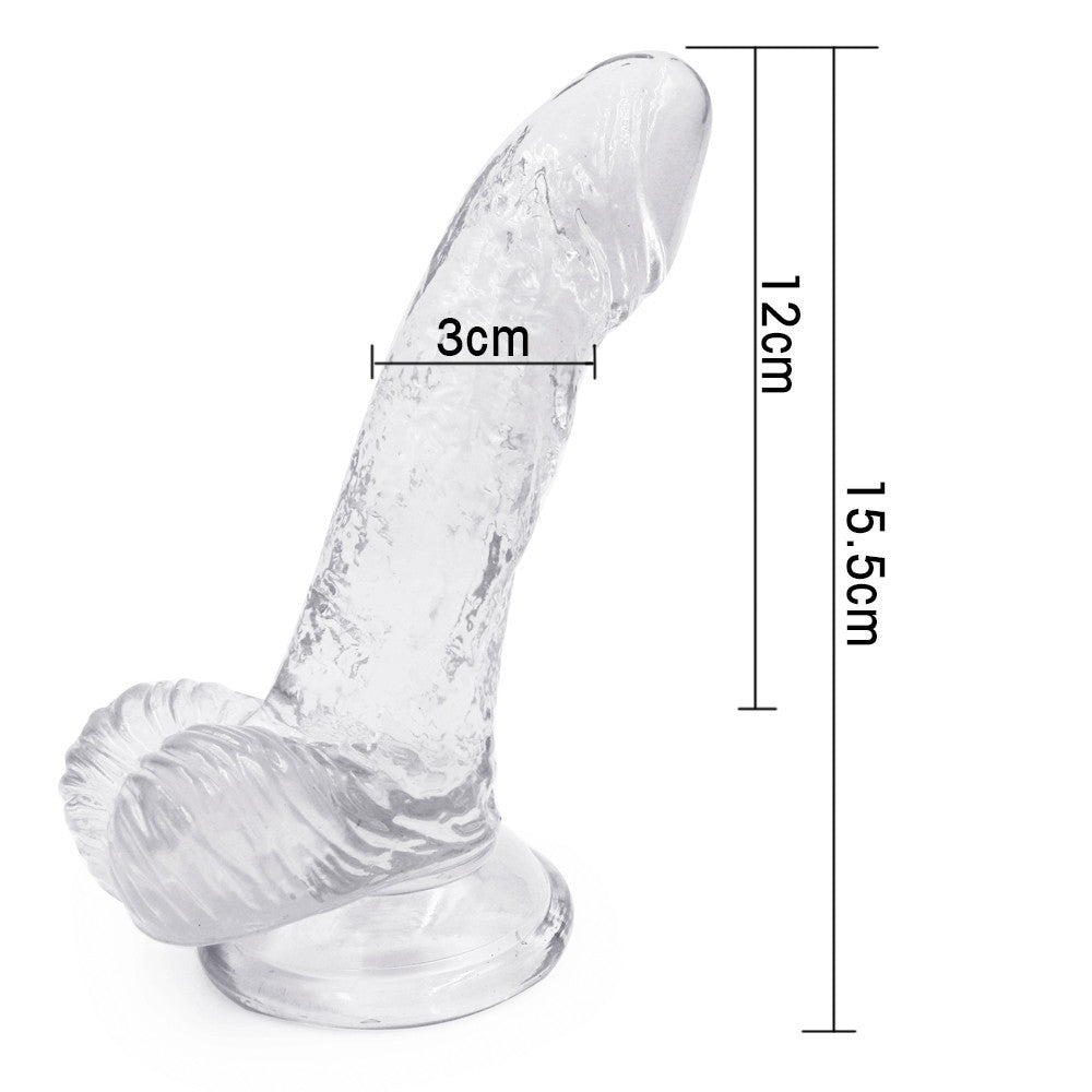 6 Inch Jelly Dildo with Balls