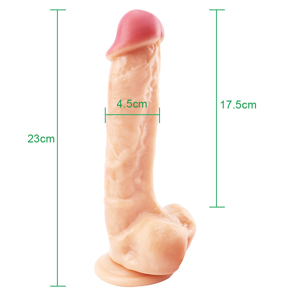 9 inch flesh-colored dildo