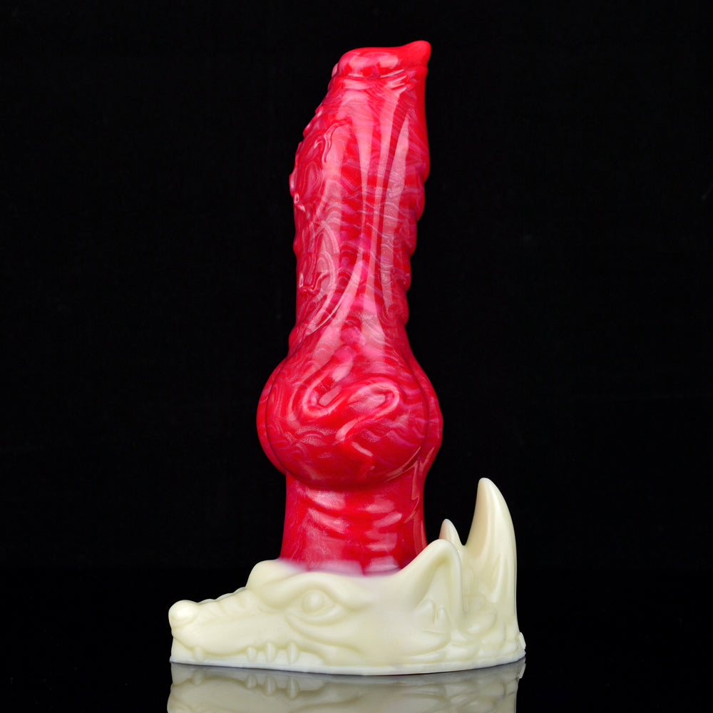 7 Inch Platinum Silicone Red Wolf Dildo
