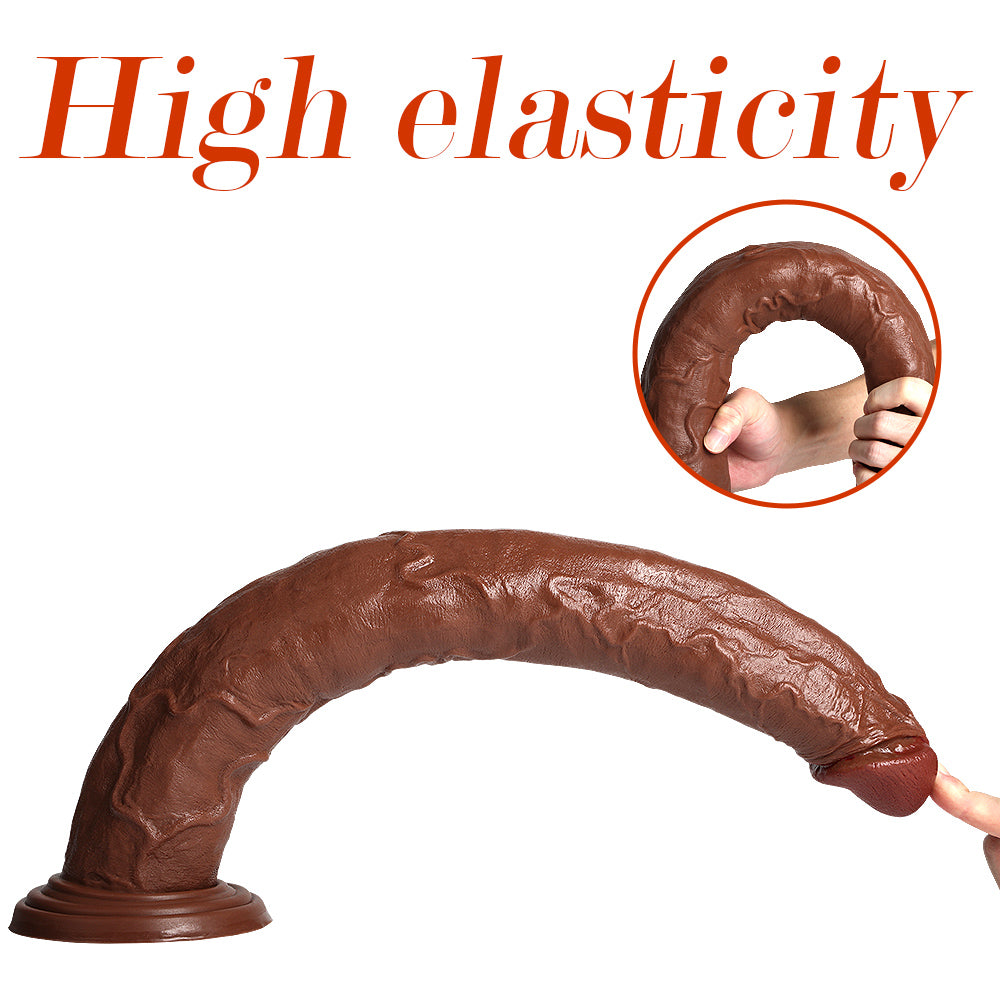 18 Inch Brown Anal Long Dildo