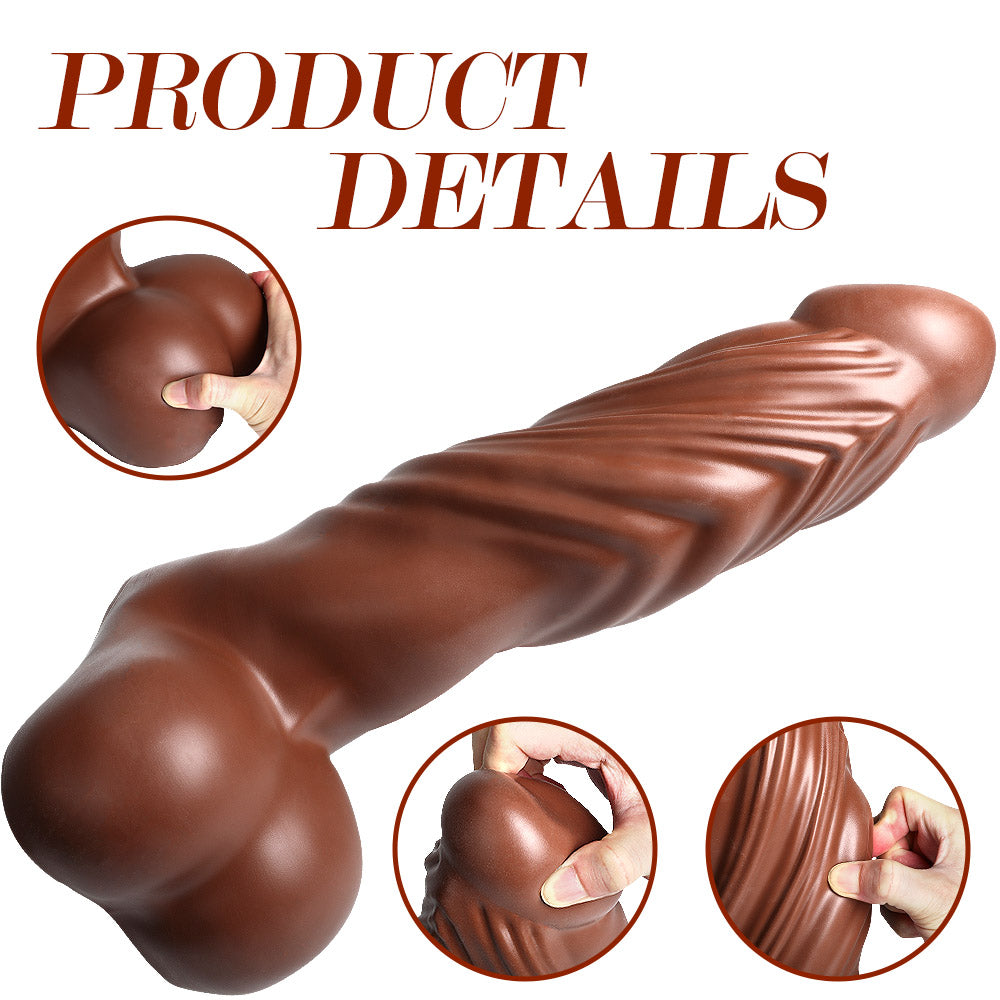 Monster Giant Brown 16 Inch Dildo