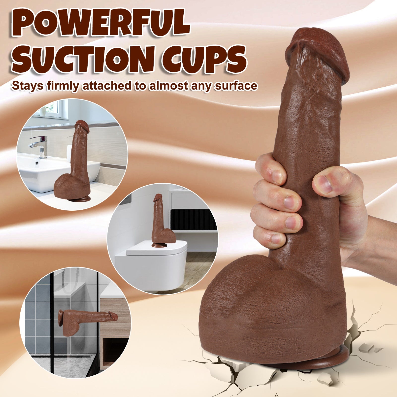 11 inch Realistic pvc Dildo with Balls