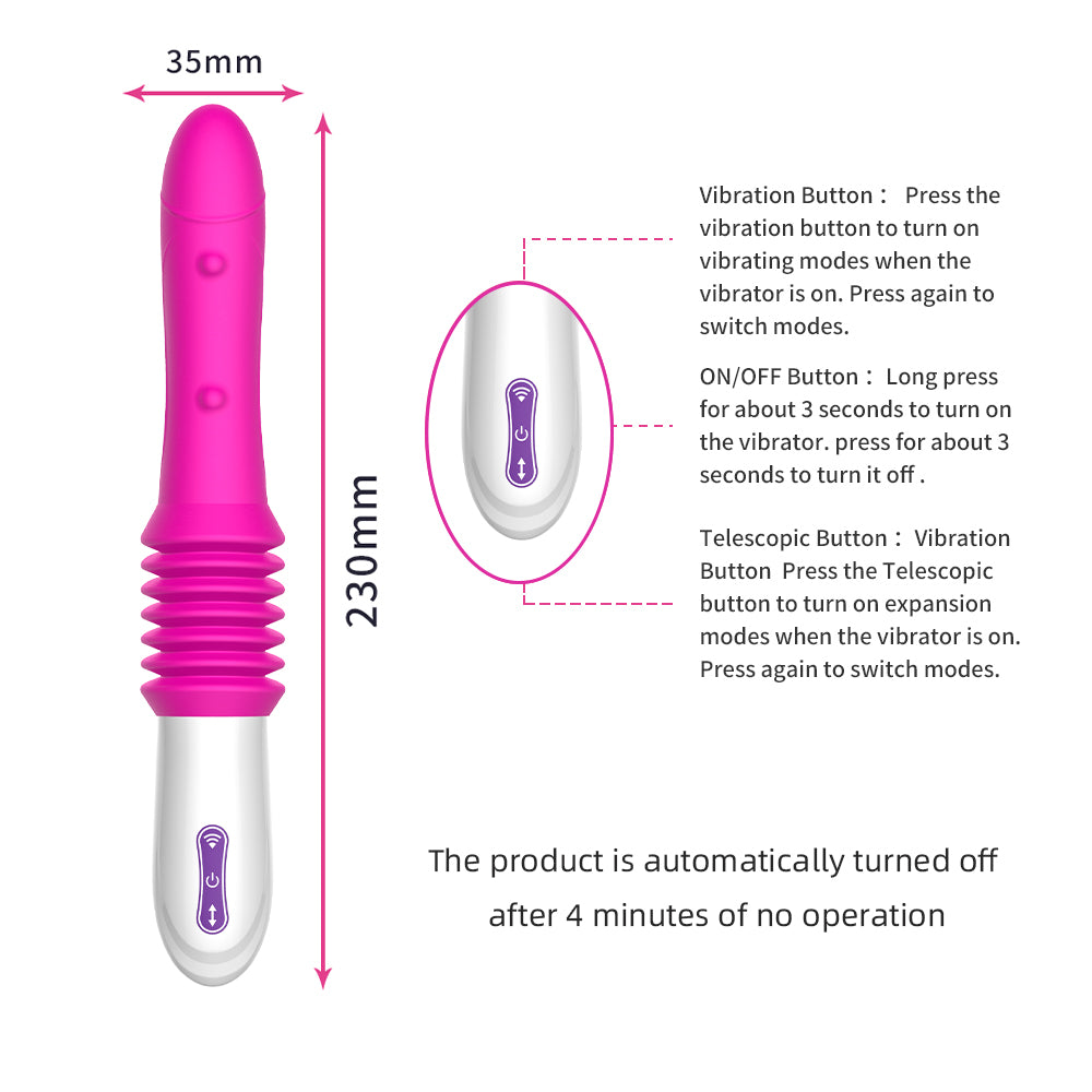 Multiple Waterproof Vibrator Thrusting Sex Machine