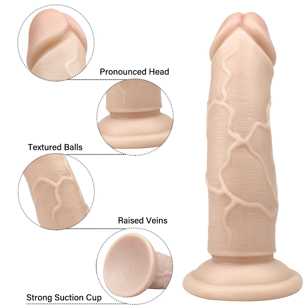 6-inch skin-colored dildo