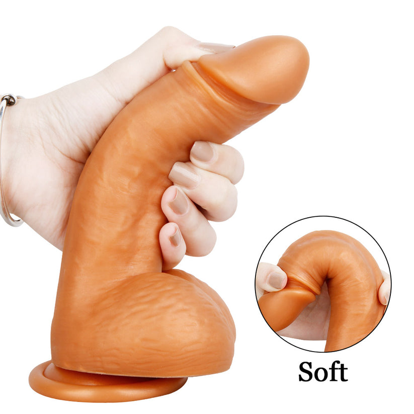 Gold Dildo Soft Silicone Realistic Dildo