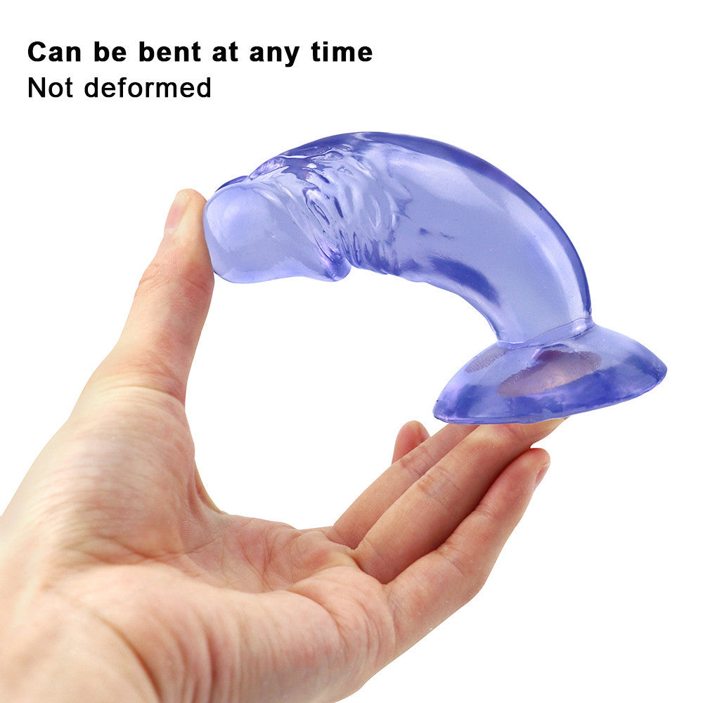 Short rough blue dildo