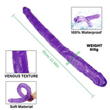 Load image into Gallery viewer, Double head 22 inch purple dildo