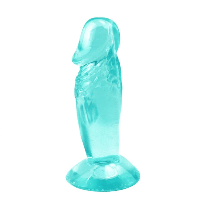4 Zoll Anfänger Ozeanblau Tiny Dildo