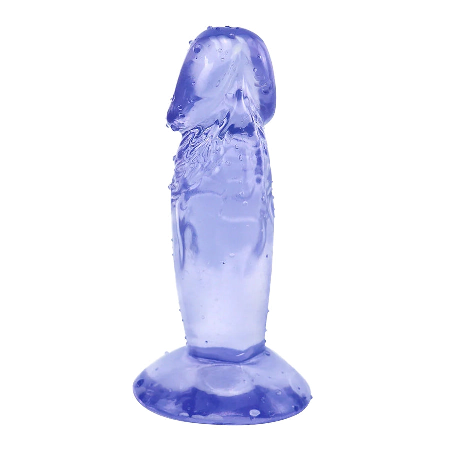 4 -inch jelly blauwe magere dildo's