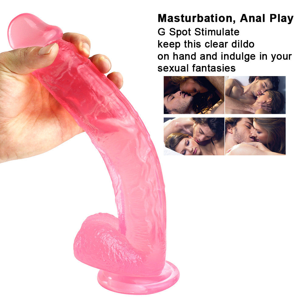 10 inch crooked mouth pink dildo