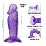 Load image into Gallery viewer, Short rough purple dildo