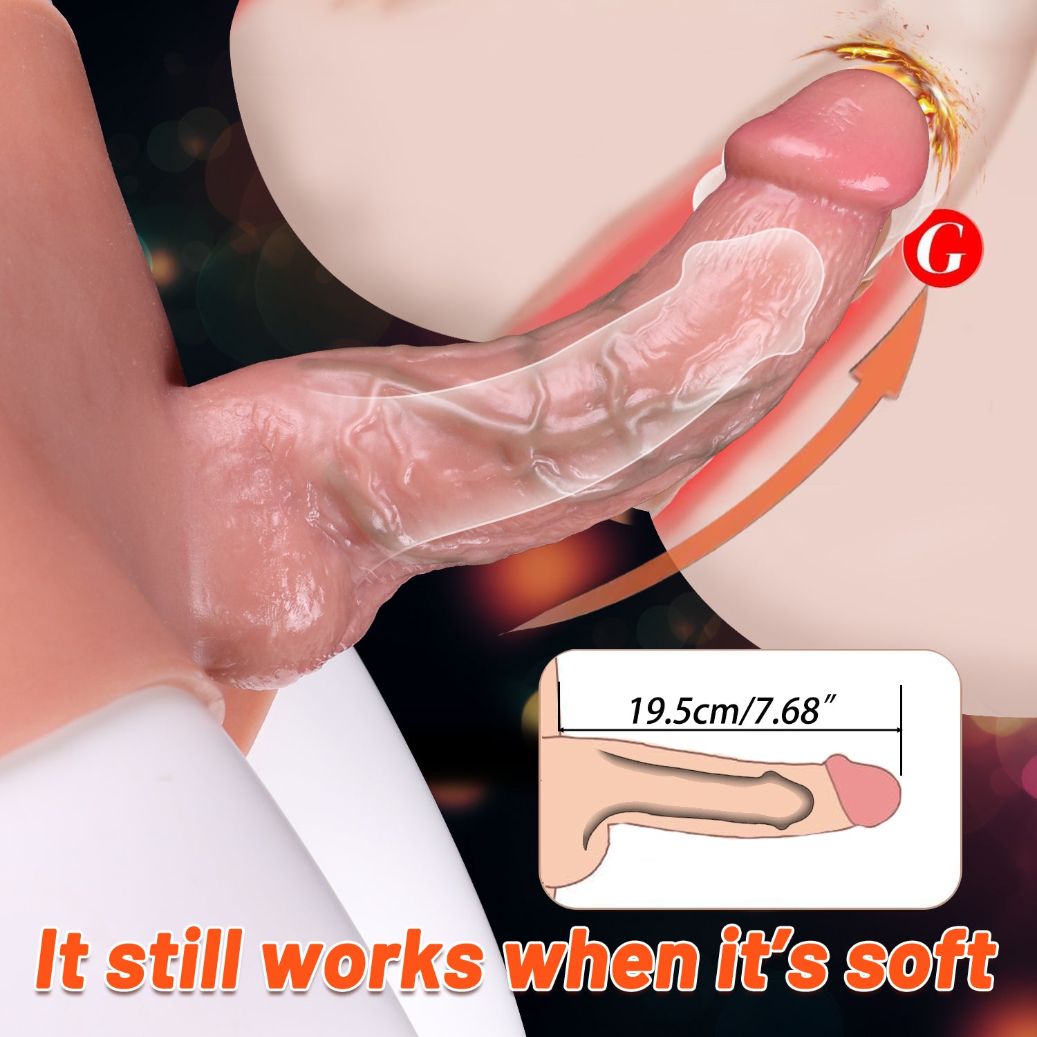 Wearable 7 Inch Penis Sleeve Hollow Dildo