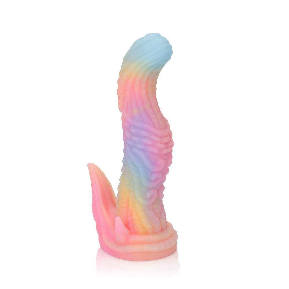 Rainbow Alien Dragon Luminous Spiked Dildo