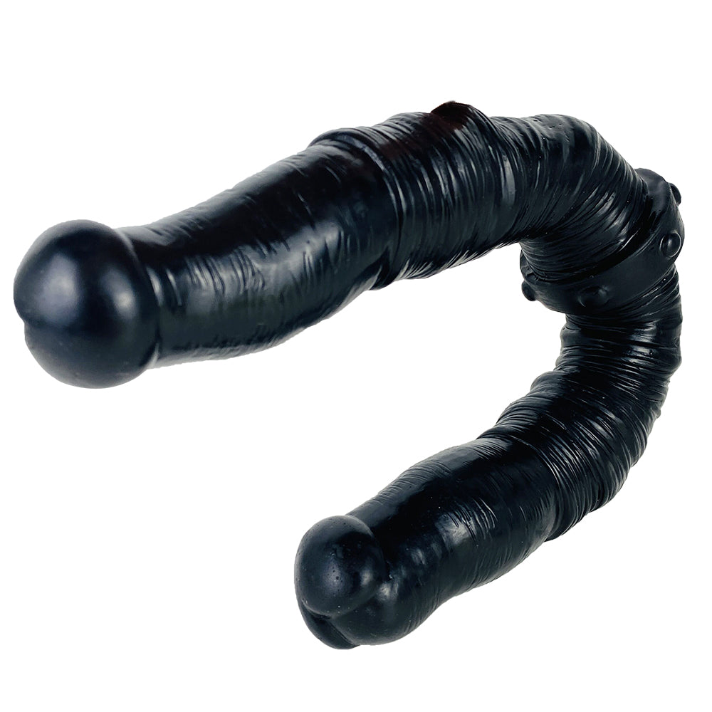 Black Silicone Lesbian Double Head Dildo