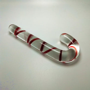 Candy Cane Dildo Christmas Funny Glass Anal