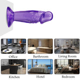 Load image into Gallery viewer, Short rough purple dildo