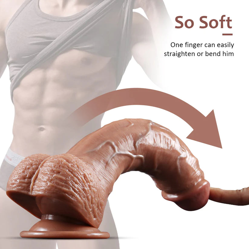 Squishy Dildo Silicone Realistic 9 inch