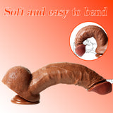 画像をギャラリー ビューアにロード Brown Soft 12 Inch Realistic Dildo